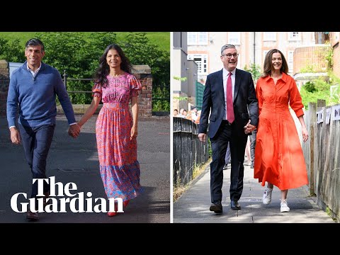 Rishi Sunak and Keir Starmer cast votes with their wives