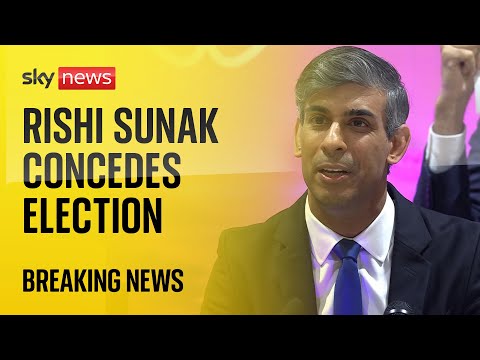 BREAKING: Rishi Sunak concedes election defeat to Labour