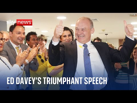 ‘The Liberal Democrats are winning again’ – says jubilant leader Sir Ed Davey