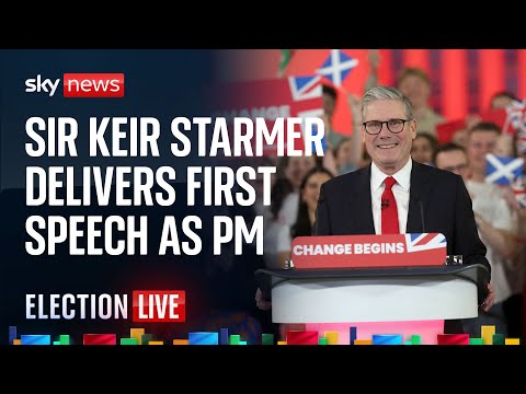 Watch live: Sir Keir Starmer delivers his first speech as Prime Minister