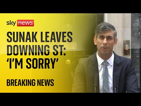BREAKING: ‘I’m sorry’ – Rishi Sunak leaves Downing Street