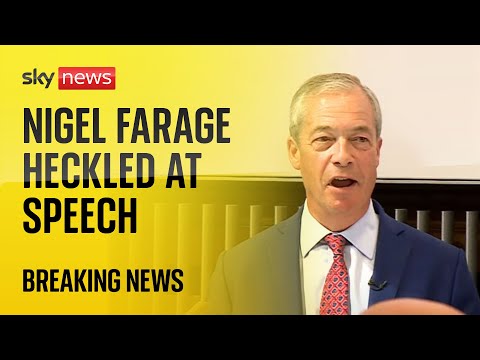 ‘You’re a racist’: Seven protesters interrupt Farage speech