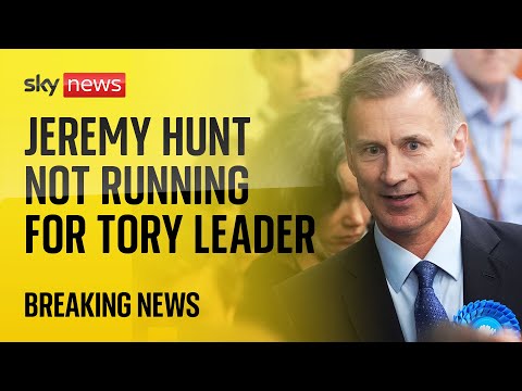Jeremy Hunt rules himself out of Tory leadership race