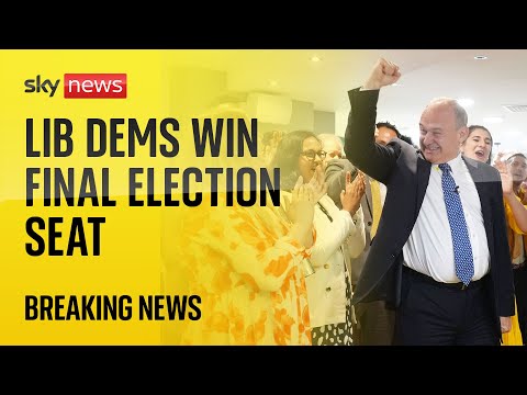General Election 2024: Lib Dems win final election seat