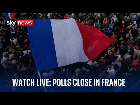 Watch live: Special programme from Paris as polls close in the second round of the French elections