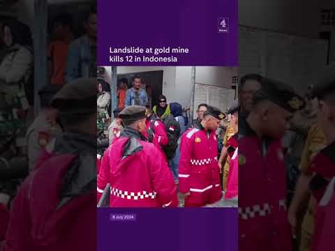 Landslide at gold mine kills 12 in Indonesia