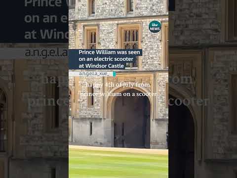Prince William was seen on an electric scooter at Windsor Castle #itvnews #news #royals #windsor
