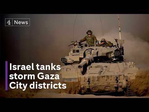Israeli troops push deeper into Gaza city – with dozens reportedly killed in strikes