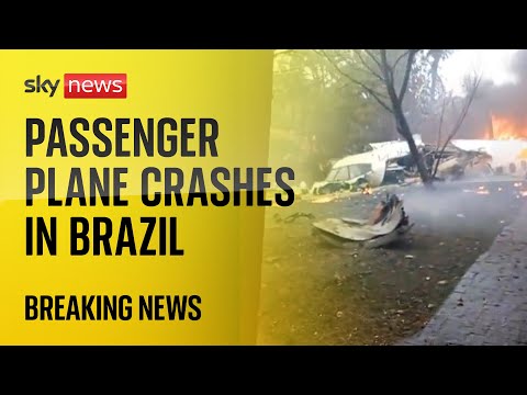 BREAKING: Passenger plane carrying 62 people crashes in Brazil
