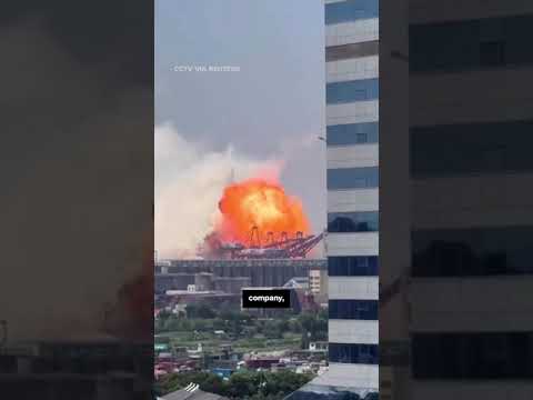 Reuters reports a Taiwanese-owned cargo ship caught fire at a busy port in Zhenjiang Province, China