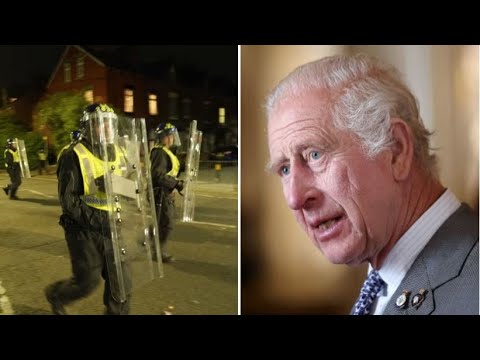 King thanks police in wake of riots as officers remain on ‘high alert’ braced for weekend | ITV News