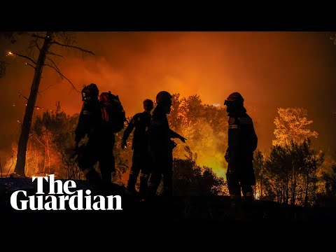 Firefighters tackle wildfires on the edge of Athens