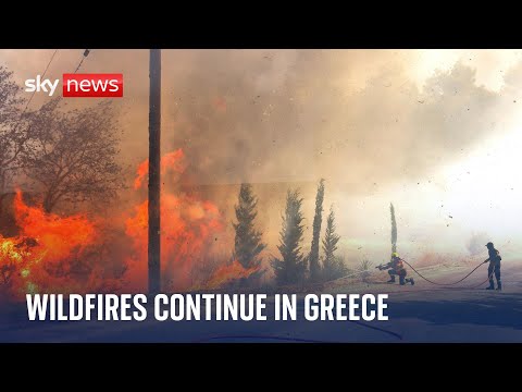 Wildfires continue to ravage Greece