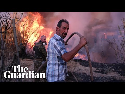 Wildfire ‘moves like lightning’ around Athens forcing residents to evacuate