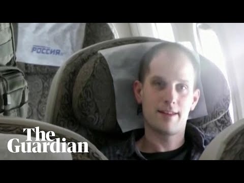Moment Evan Gershkovich and other released prisoners board plane leaving Russia