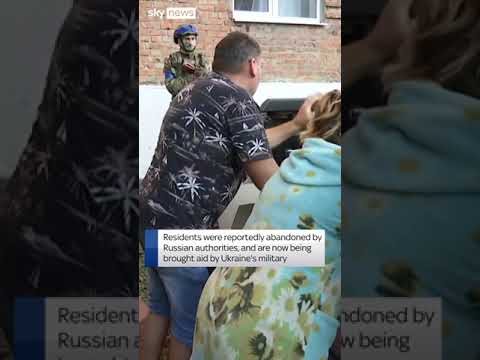 Ukrainian military deliver aid to Kursk region