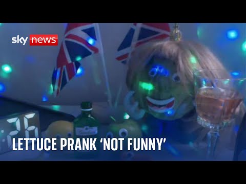 Liz Truss responds after lettuce banner prank