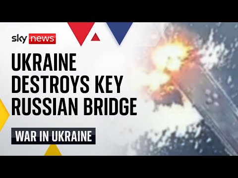 Ukraine’s air force destroys Russian bridge in Kursk region