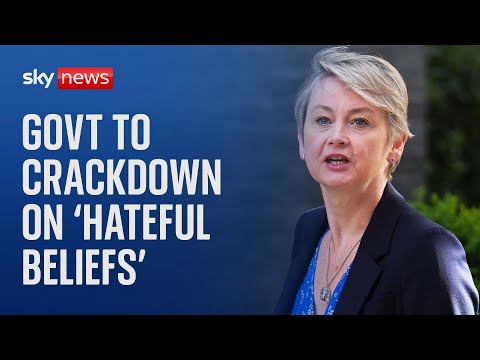 Home secretary Yvette Cooper to crack down on people ‘pushing hateful beliefs’
