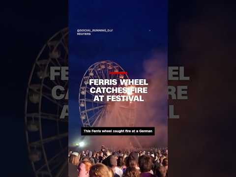 Ferris wheel catches fire at festival