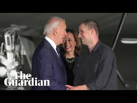 Hugs and tears as Evan Gershkovich and other US citizens land after prisoner swap