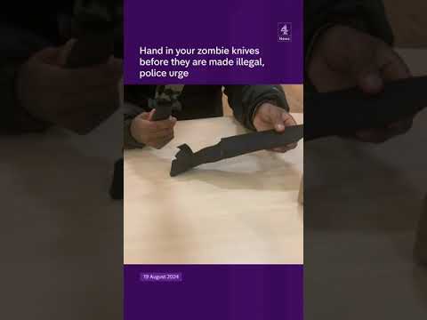 Hand in zombie knives say police
