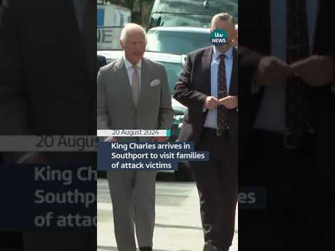 King Charles arrives in Southport to visit families of attack victims #itvnews