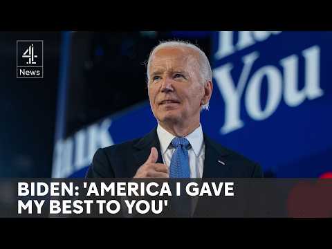 Emotional Biden passes torch to Harris at Democratic National Convention
