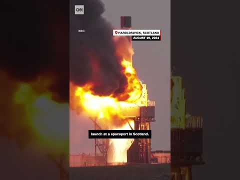 See moment rocket explodes during test