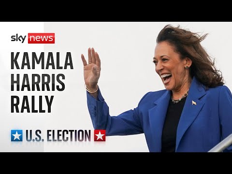 Kamala Harris and Tim Walz hold a campaign rally in Wisconsin