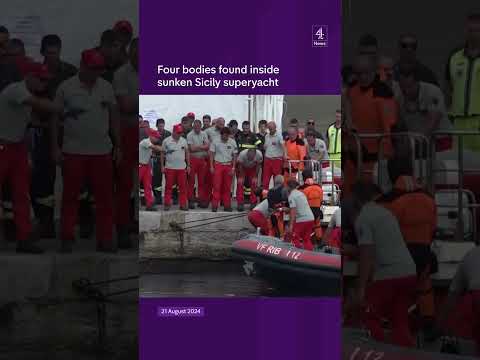 Four bodies found inside sunken Sicily superyacht