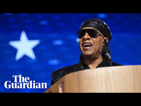 ‘Joy over anger’: Stevie Wonder takes the stage at the Democratic national convention
