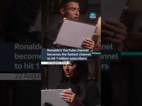 Ronaldo’s YouTube channel becomes the fastest channel to hit 1 million subscribers #itvnews #news