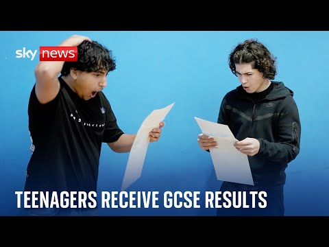Top GCSE grades fall as hundreds of thousands of teenagers receive their results