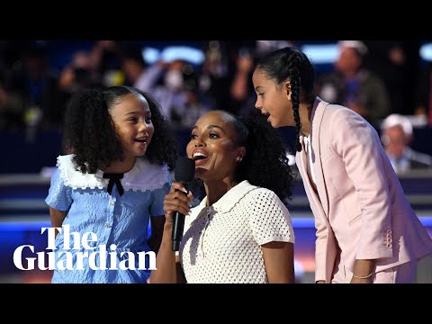 Kerry Washington joined by Harris grandnieces to teach DNC crowd how to say ‘Kamala’