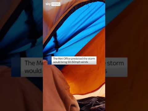 Storm Lilian sends tents flying at Leeds Festival