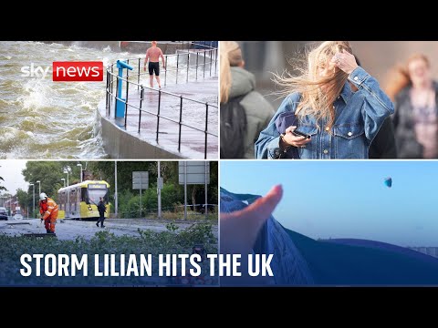 Storm Lilian brings heavy rain and 70mph winds
