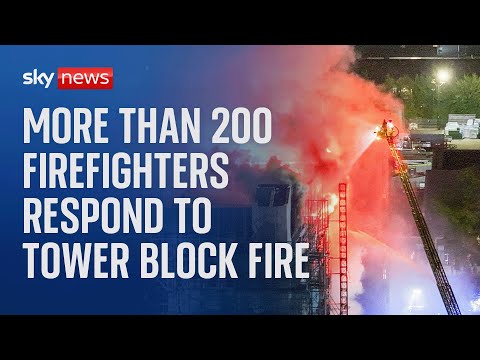 Emergency services hold news conference after fire at east London tower block