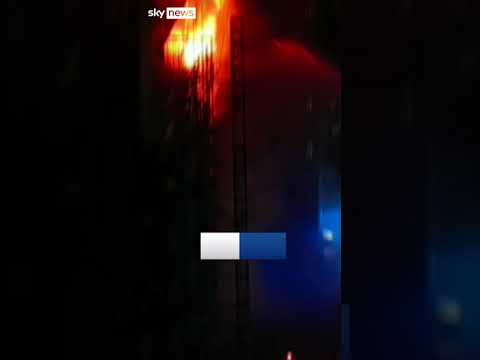 More than 200 firefighters respond to blaze at east London tower block
