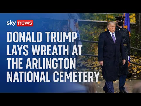 Donald Trump honours American service members at Arlington National Cemetery