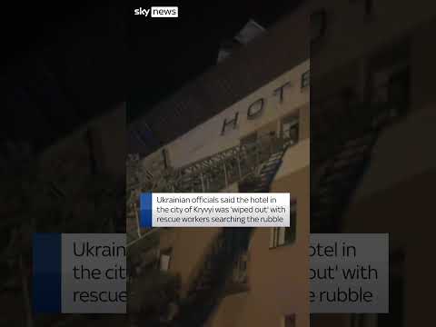 Rescuers search through rubble in Ukraine