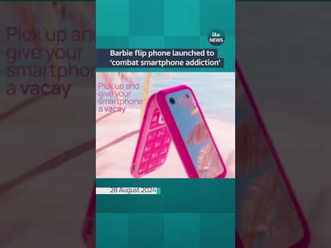 Barbie flip phone launched to ‘combat smartphone addiction’ | ITV News
