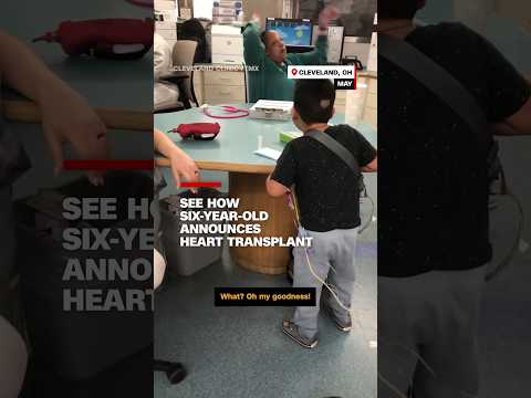 See how six-year-old announces heart transplant