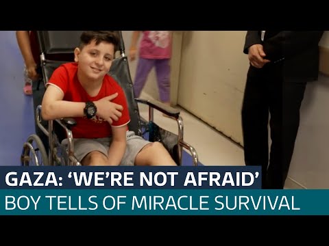 ‘We’re not afraid’: Gaza boy tells of miracle survival after losing leg in blast | ITV News