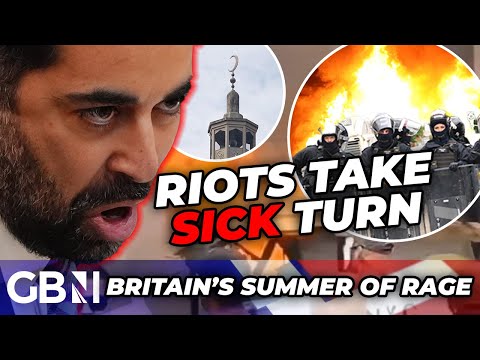 Rioters BAN non-whites from town as Humza Yousaf calls for BRUTAL crackdown on Islamophobia