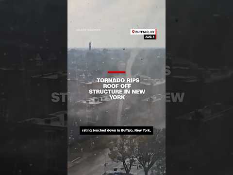 Tornado rips roof off structure in New York