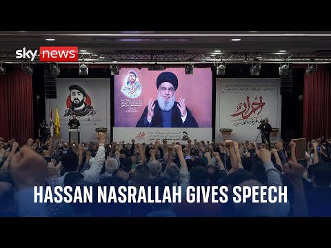 Watch live: Hezbollah leader Hassan Nasrallah gives speech a week on from killing of Fouad Shukur