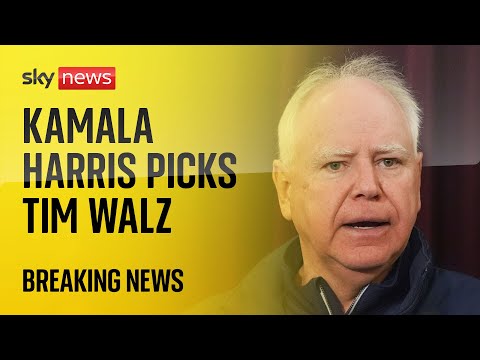 BREAKING: Kamala Harris chooses Tim Walz as her running mate | US Election