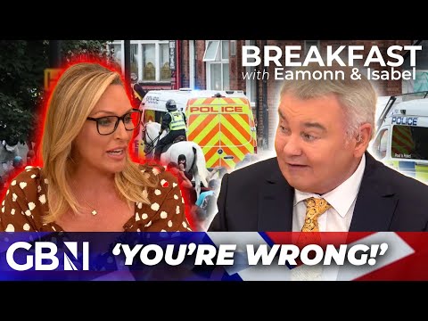 ‘You’re WRONG!’  Eamonn Holmes and Isabel Webster clash over the sentencing of rioting ‘yobs’
