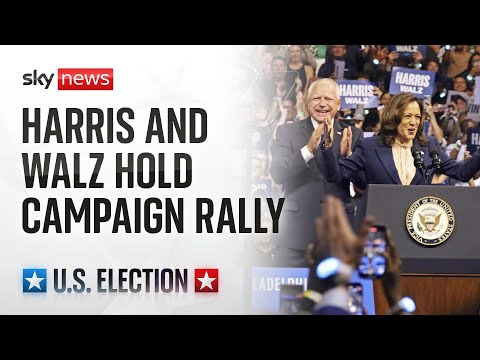 Kamala Harris and Tim Walz hold campaign rally in Wisconsin